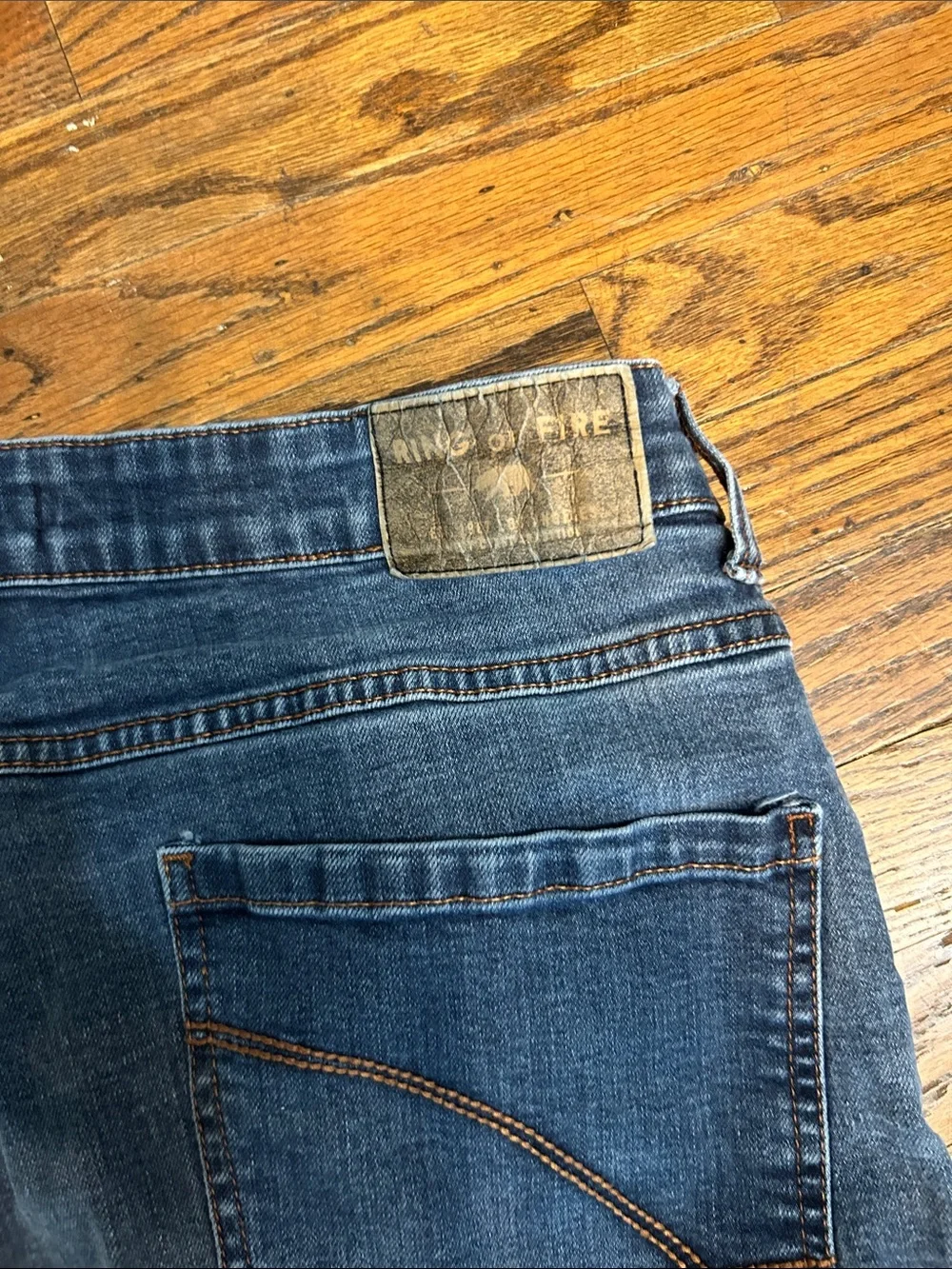 Ring of Fire Men's Skinny Jeans - Faded Blue Wash